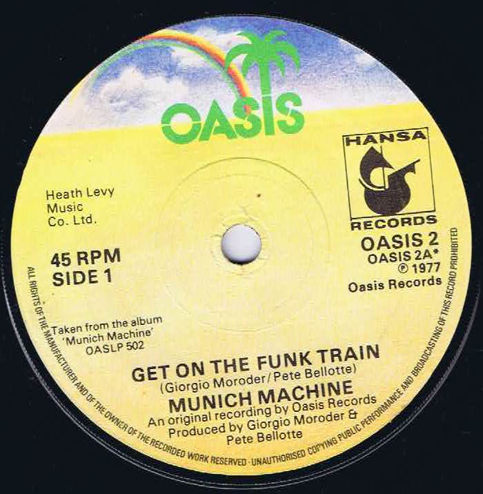 Munich Machine ‎– Get On The Funk Train - Moroder - 7-inch Vinyl Record
