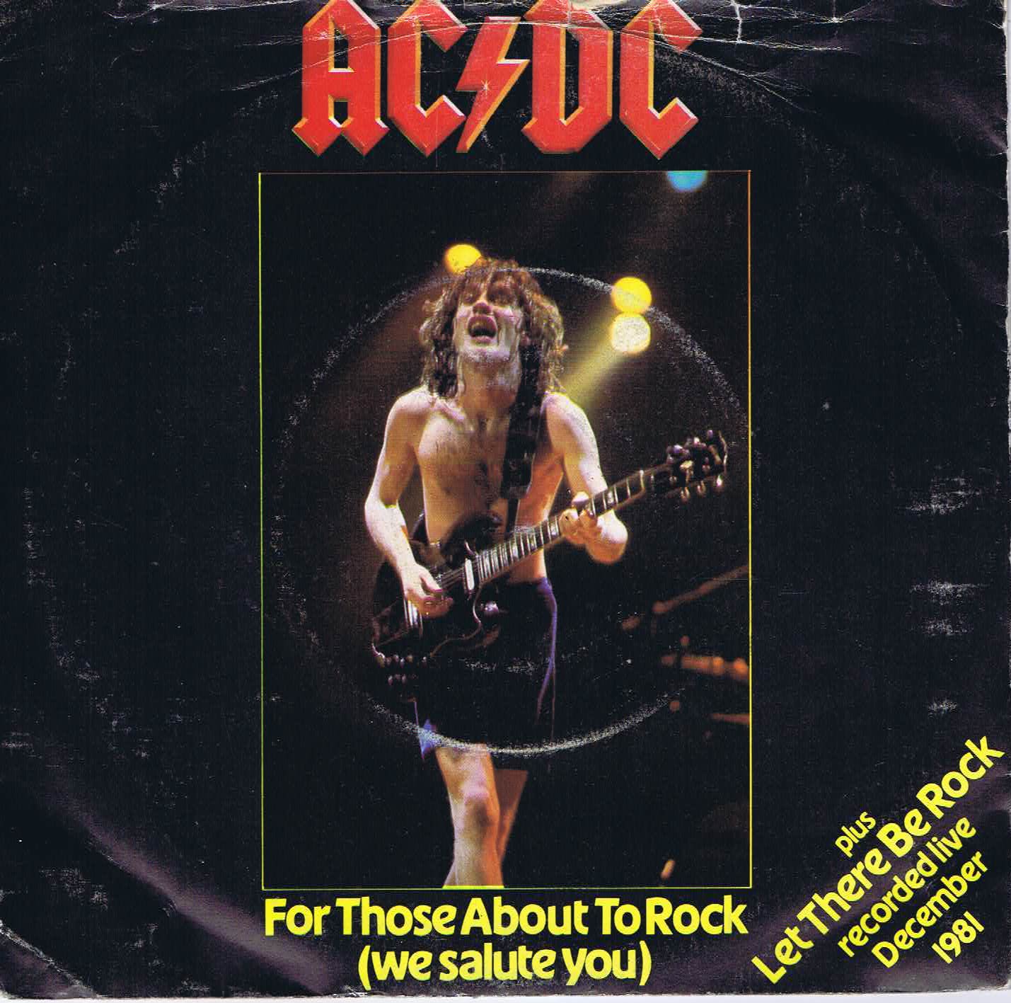AC/DC ‎– For Those About To Rock (We Salute You) - 7-inch Record