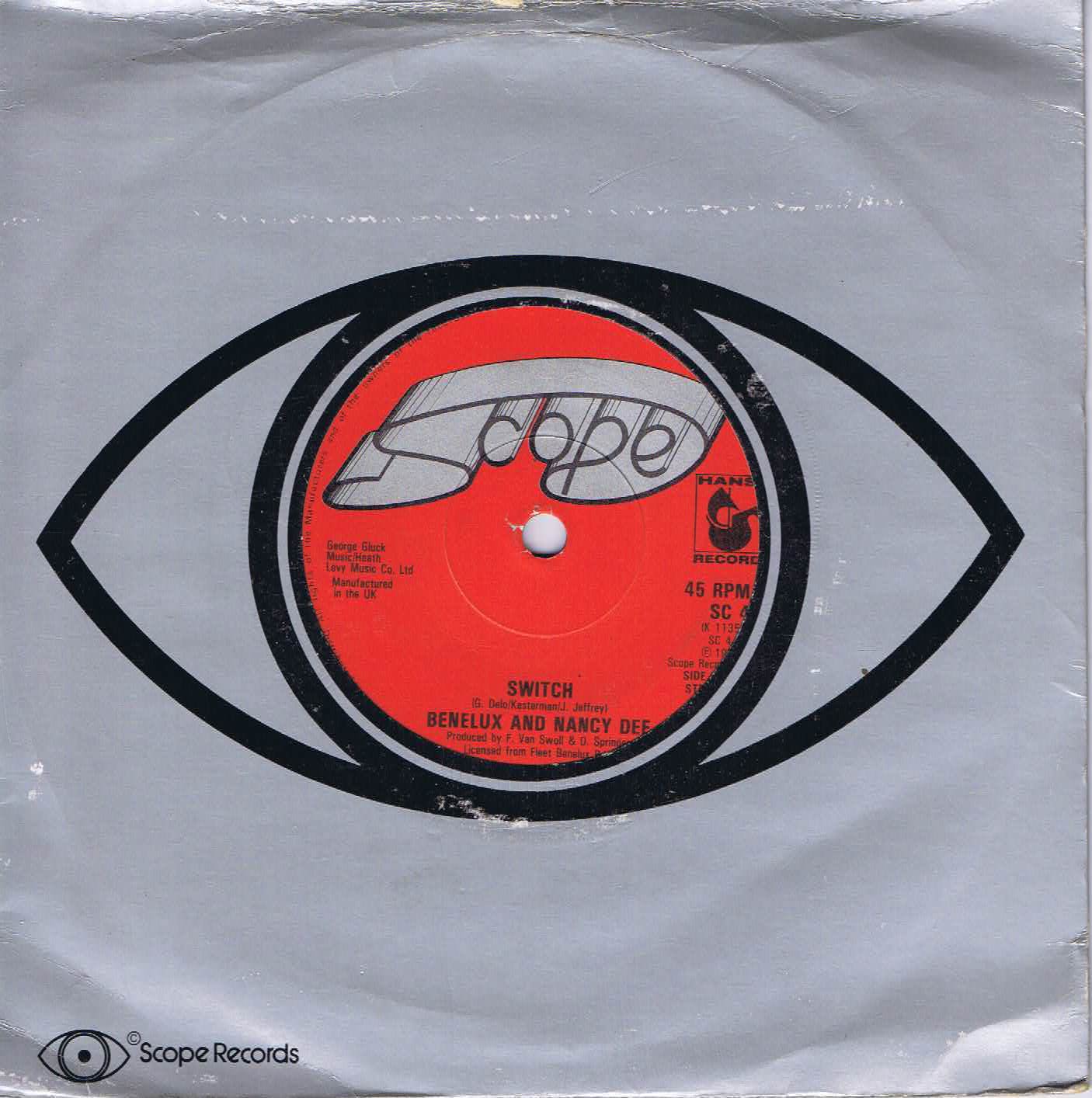 Benelux & Nancy Dee ‎– Switch - 7-inch Vinyl Record