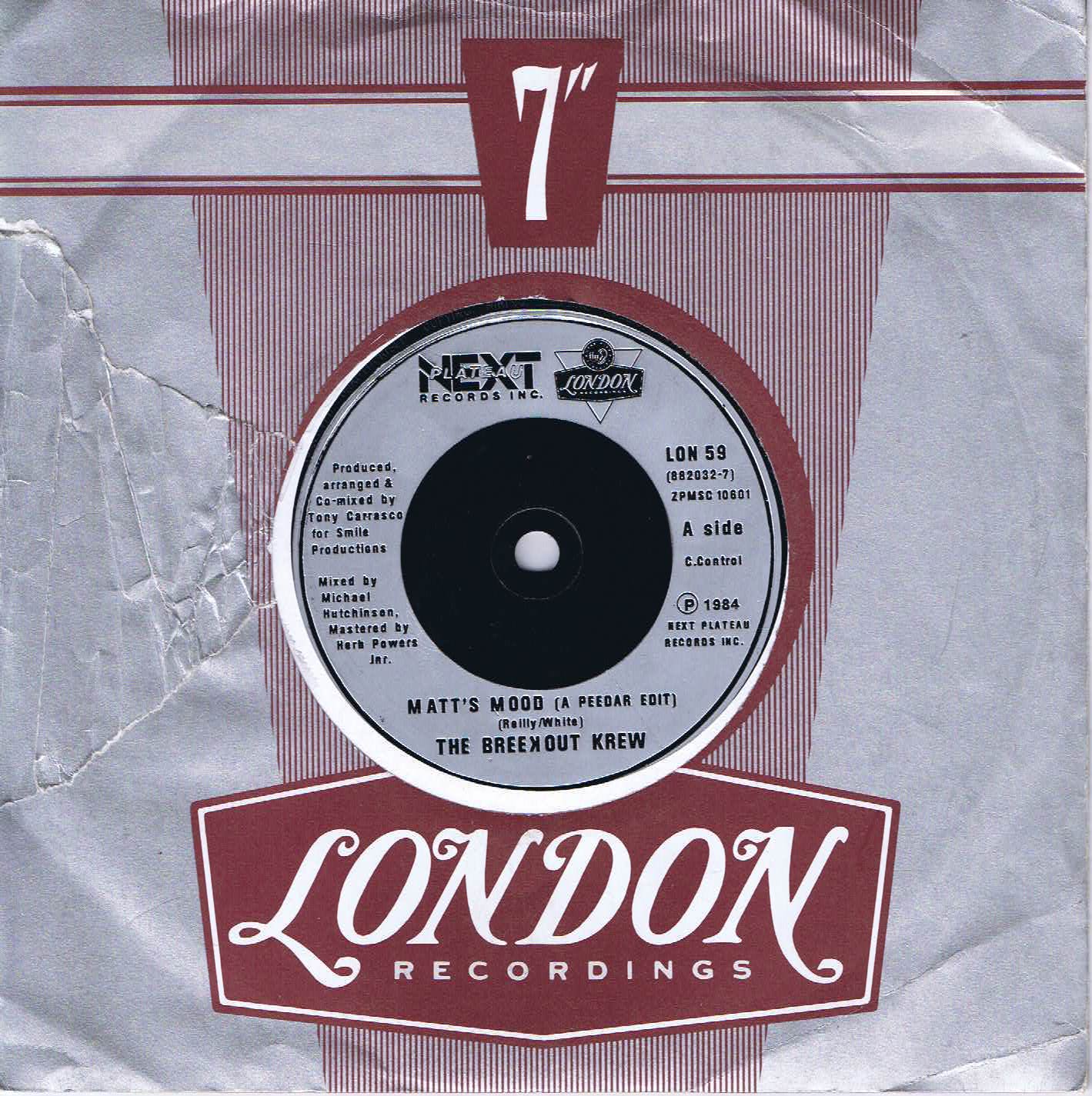 The Breekout Krew - Matt's Mood - LON 59 - 7-inch Vinyl Record