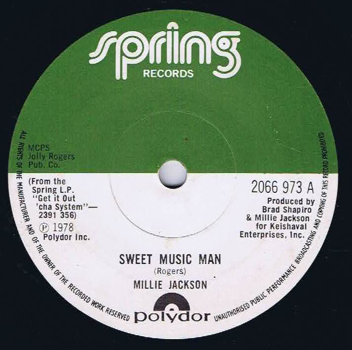 Millie Jackson - Sweet Music Man - 2066 973 – 7-inch Vinyl Record
