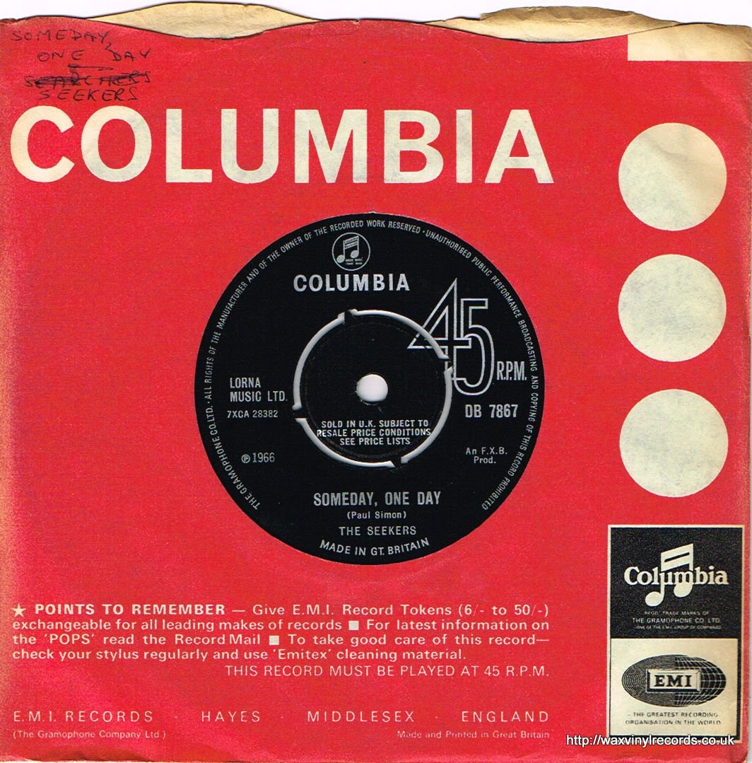 The Seekers - Someday, One Day - 7-inch Vinyl Record