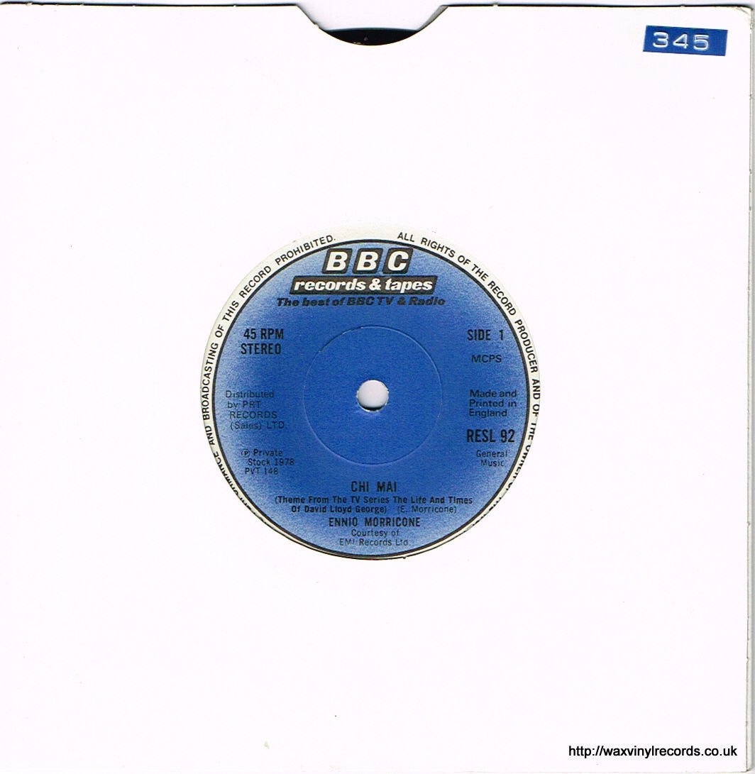 Ennio Morricone - Chi Mai - BBC RESL 92 - 7-inch Vinyl Record